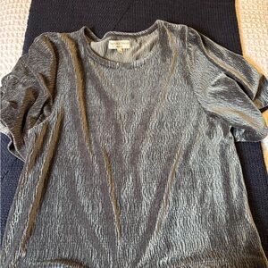 Madewell Textured Gray Knit Top